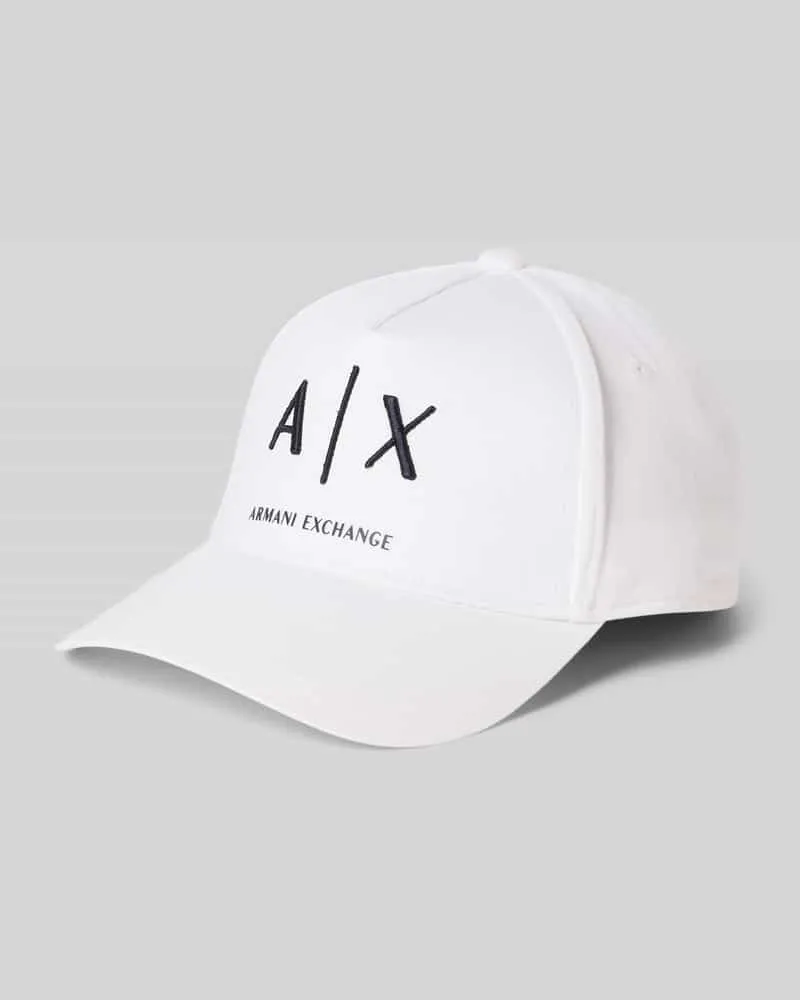 Armani Exchange Basecap mit Label-Stitching Offwhite
