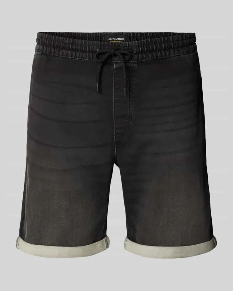 Jack & Jones Regular Fit Jeansshorts mit elastischem Bund Modell 'RICK 