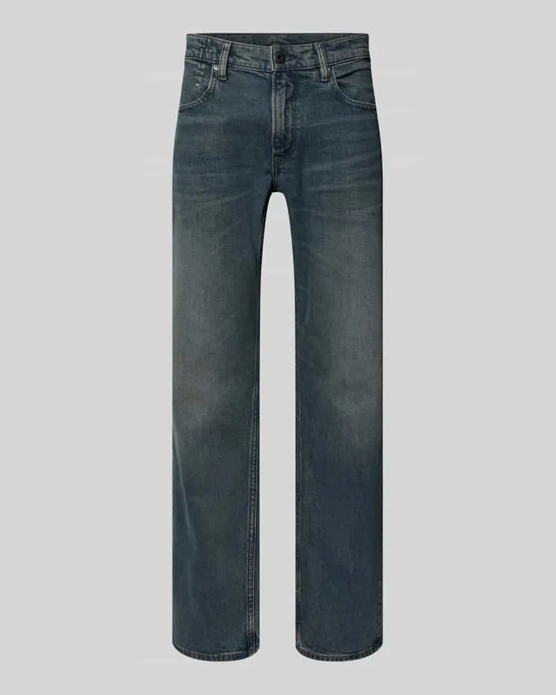 G-STAR RAW Straight Fit Jeans mit Logo-Patch Modell 'Mosa 