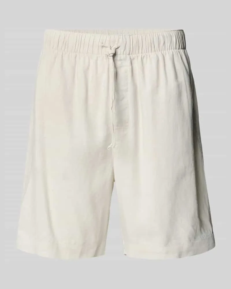 Calvin Klein Pyjama-Shorts aus Leinen-Lyocell-Mix Beige