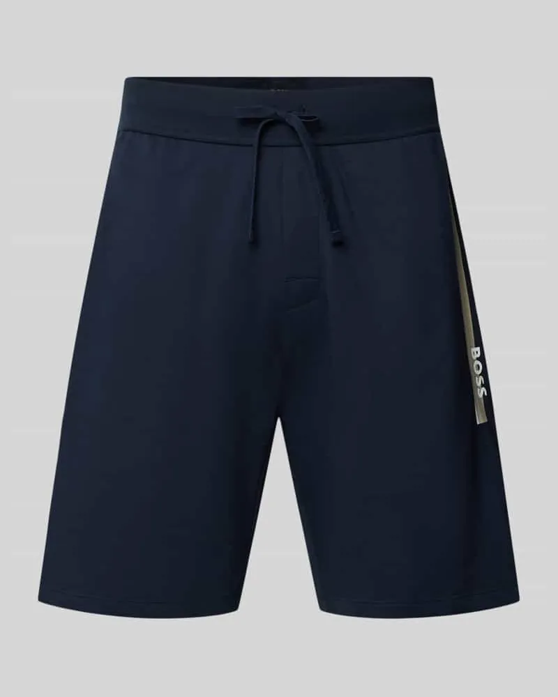 HUGO BOSS Regular Fit Sweatshorts aus reiner Baumwolle Modell 'AUTHENTIC Marine