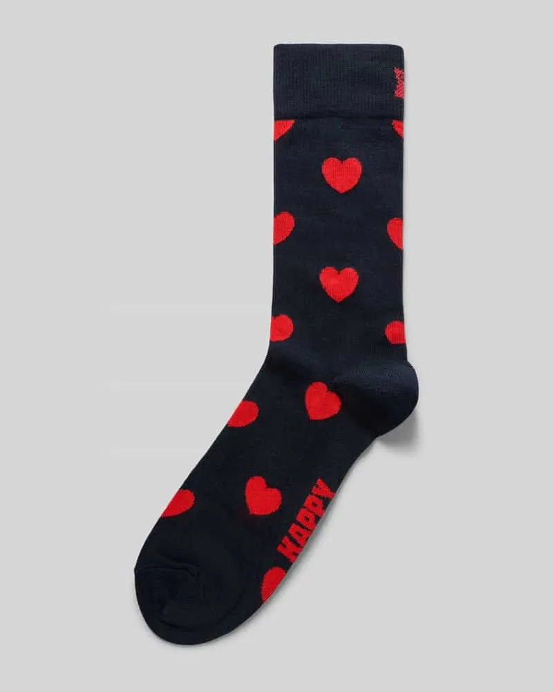 Happy Socks Socken mit Allover-Motiv-Print Dunkelblau