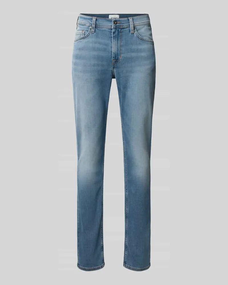 Mustang Slim Fit Jeans im Used-Look Modell 'Vegas Hellblau