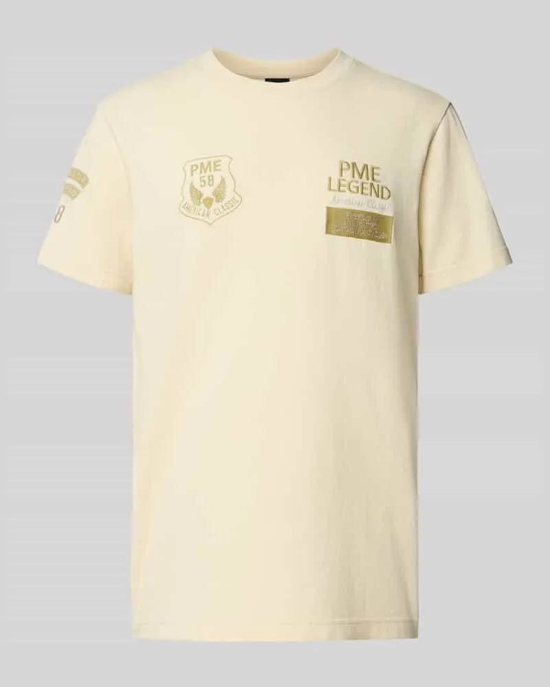 PME Legend T-Shirt mit Logo- und Motiv-Stitchings Modell 'ON 