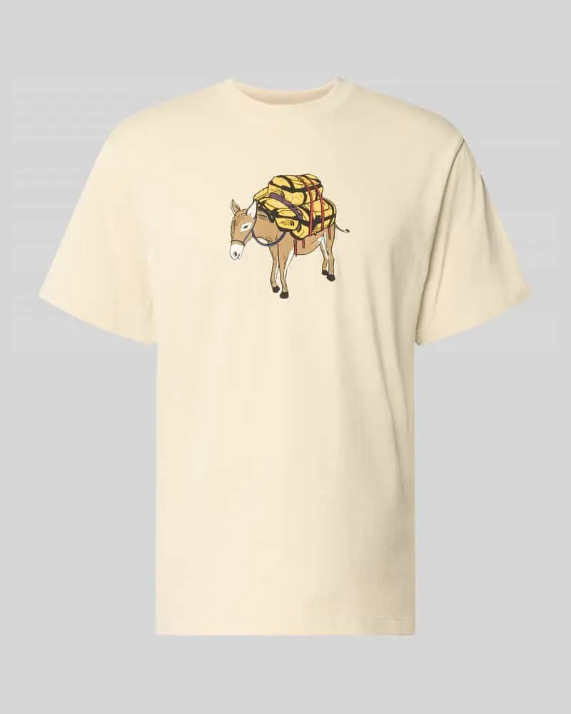 The North Face T-Shirt mit Motiv-Print Modell 'DONKEY TAXI Offwhite