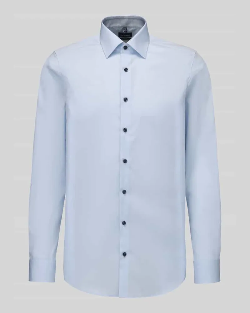 Olymp Body Fit Businesshemd mit Kentkragen Bleu
