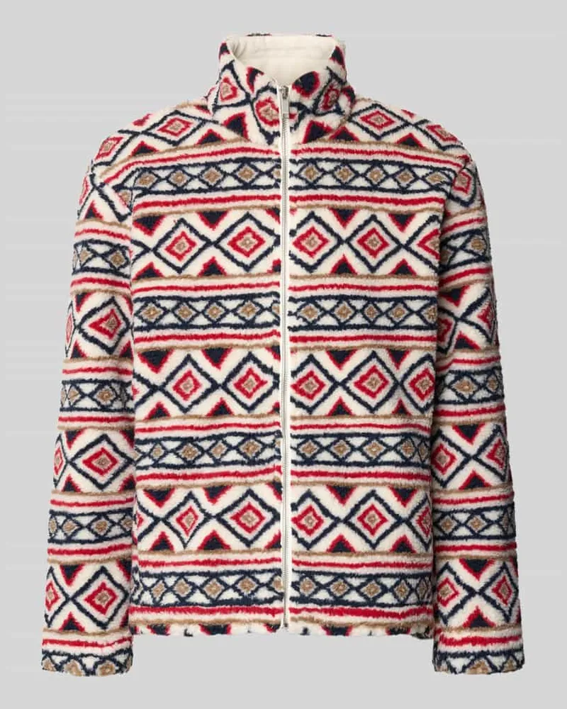 McNeal Regular Fit Fleecejacke mit Stehkragen Sand