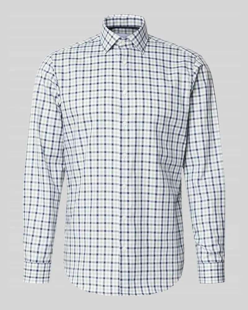 Christian Berg Regular Fit Business-Hemd mit Kentkragen Hellgruen