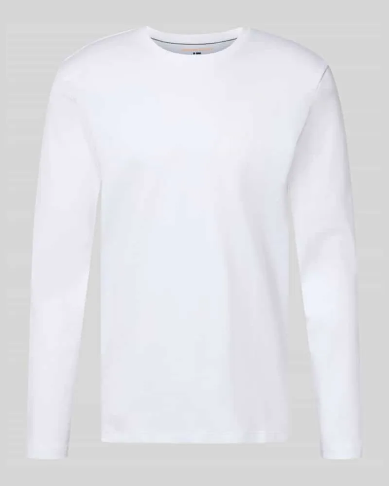 Christian Berg Longsleeve aus reiner Baumwolle Weiss
