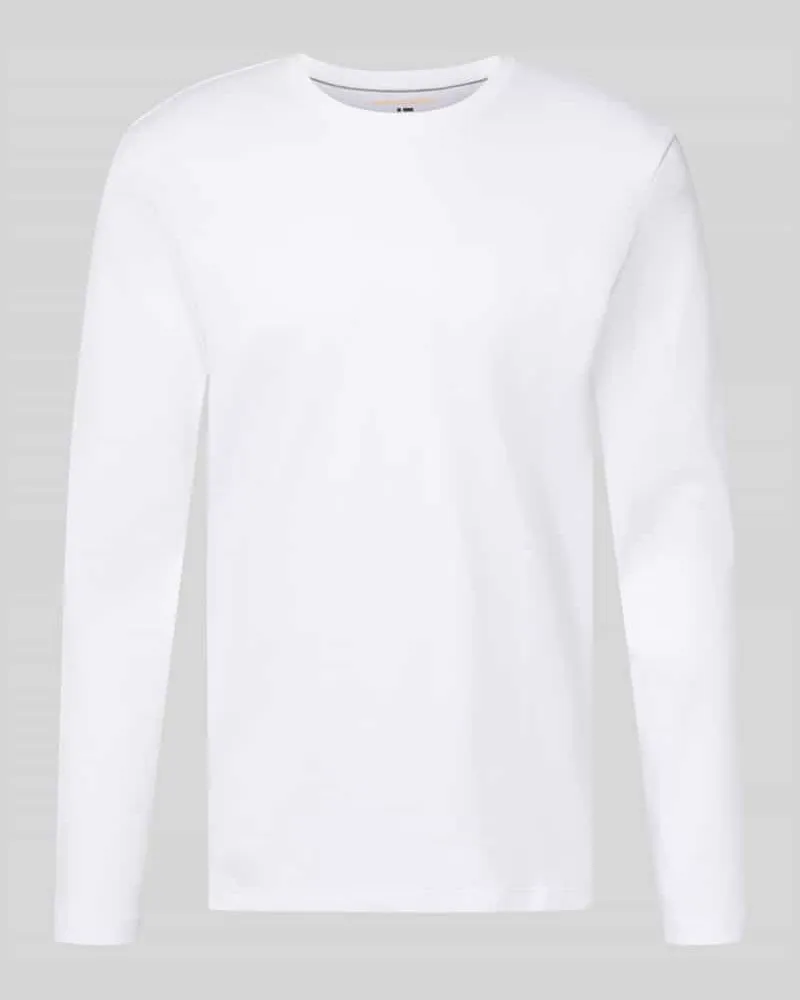 Christian Berg Longsleeve aus reiner Baumwolle Weiss