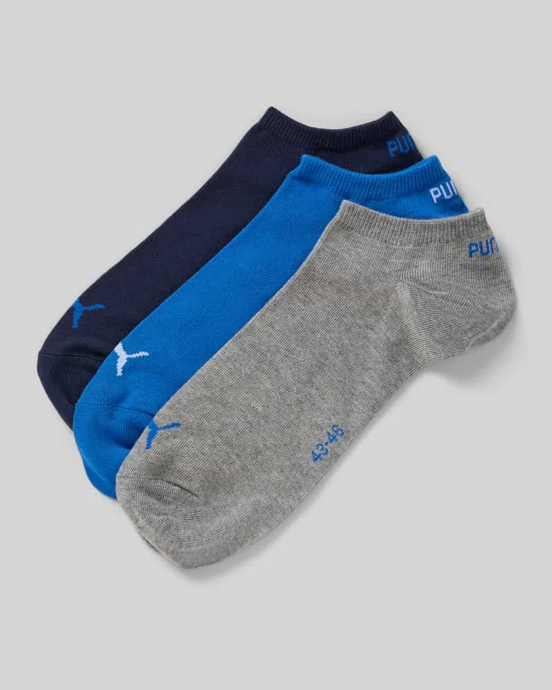 Puma Sneakersocken mit Logo im 3er-Pack Blau