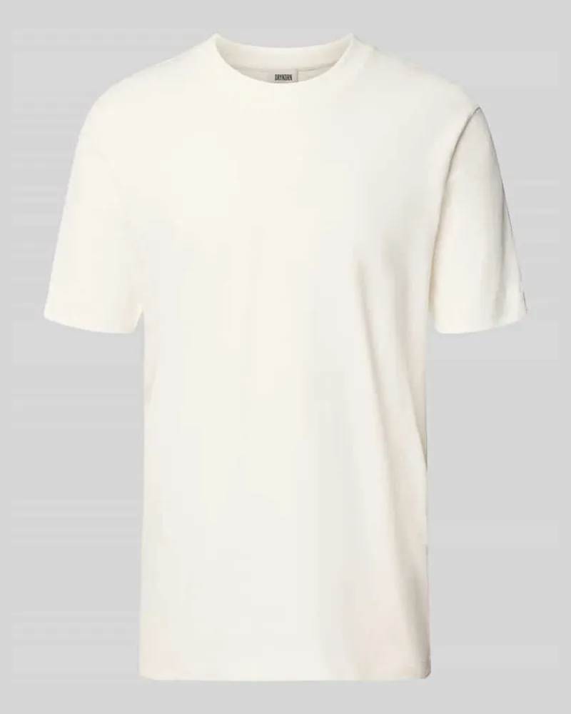 Drykorn T-Shirt mit geripptem Rundhalsausschnitt Modell 'RAPHAEL 