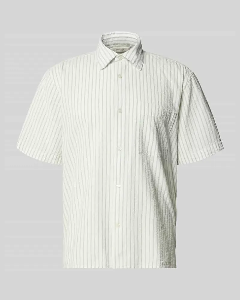 Selected Homme Relaxed Fit Freizeithemd aus reiner Baumwolle Modell 'STUART Offwhite