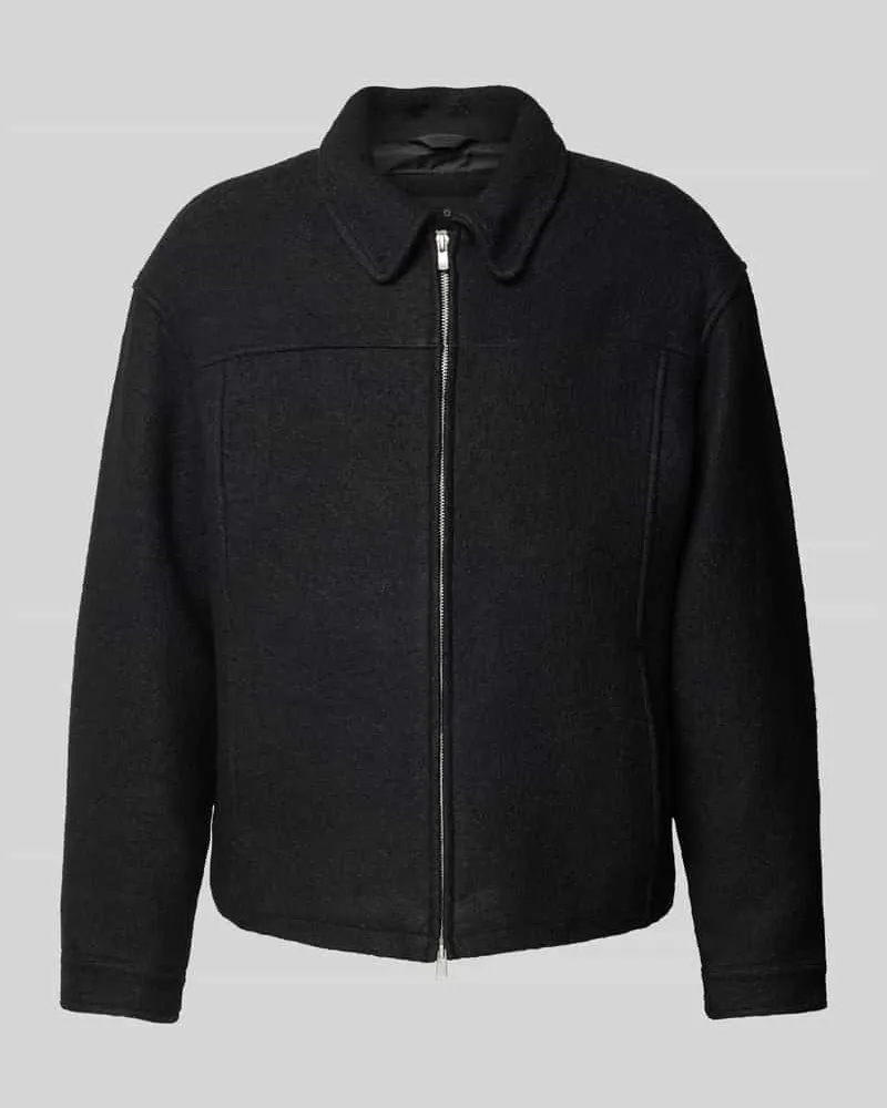 Jack & Jones Jacke mit Umlegekragen Modell 'RAPHAEL Black