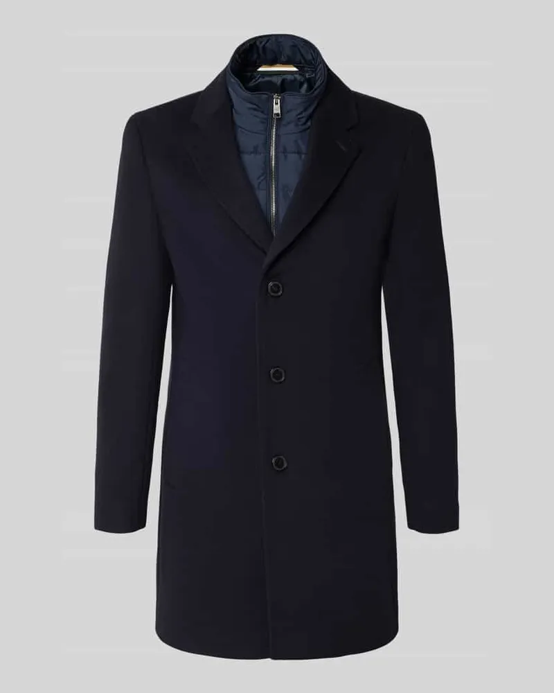 HUGO BOSS Slim Fit Mantel aus Woll-Mix Modell 'HYDE Black