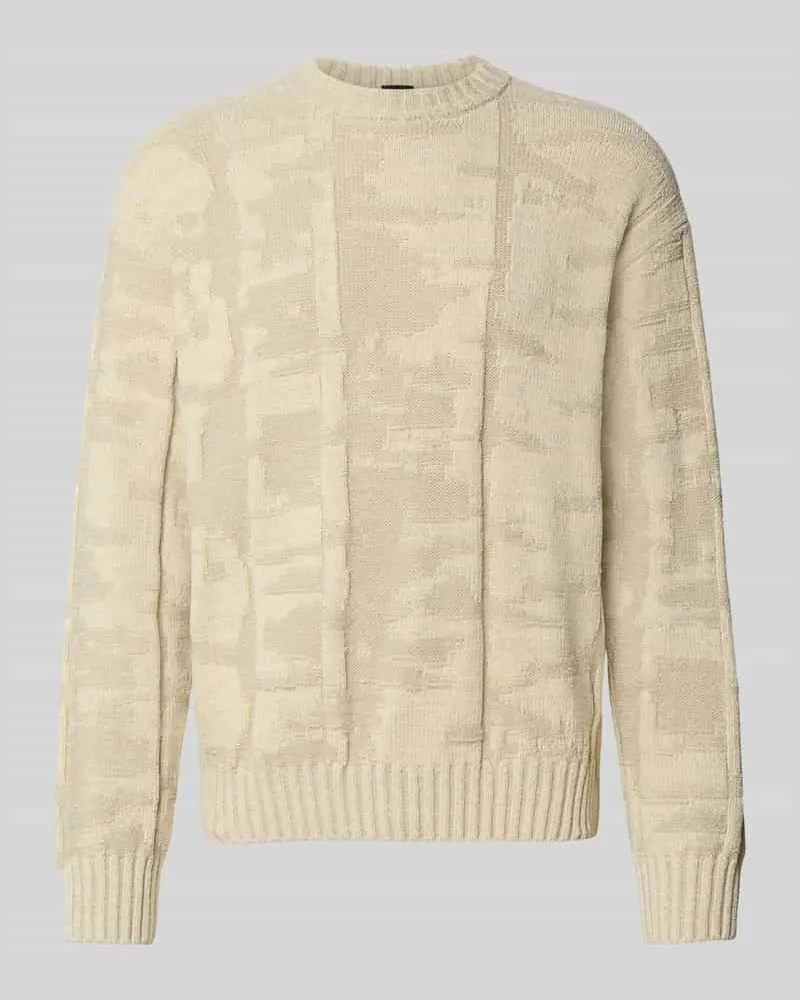 HUGO BOSS Regular Fit Strickpullover aus Baumwoll-Mix Modell 'KIRESO 