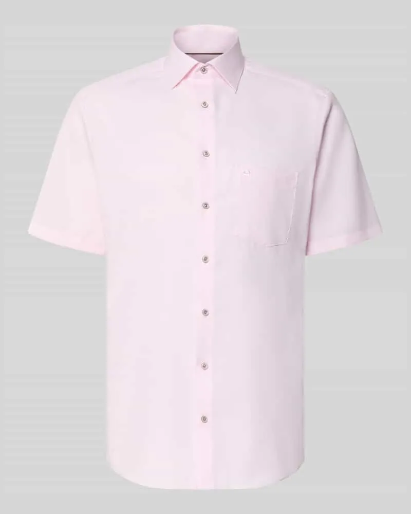Olymp Modern Fit Business-Hemd mit Kentkragen Rose