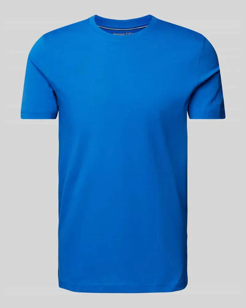 Christian Berg T-Shirt mit geripptem Rundhalsausschnitt 