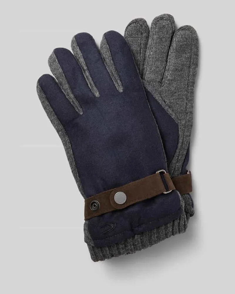Camel Active Handschuhe mit Label-Stitching Marine