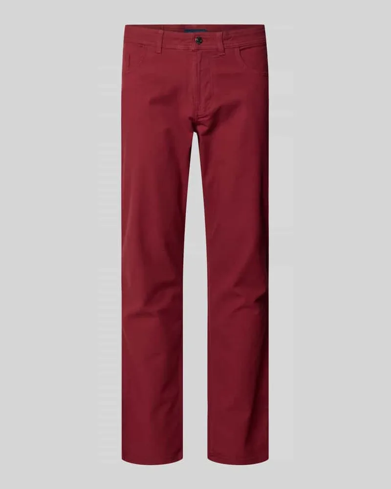Christian Berg Slim Fit Jeans im 5-Pocket-Design Bordeaux