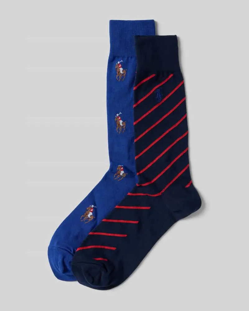 Ralph Lauren Socken mit Label-Details im 2er-Pack Marine