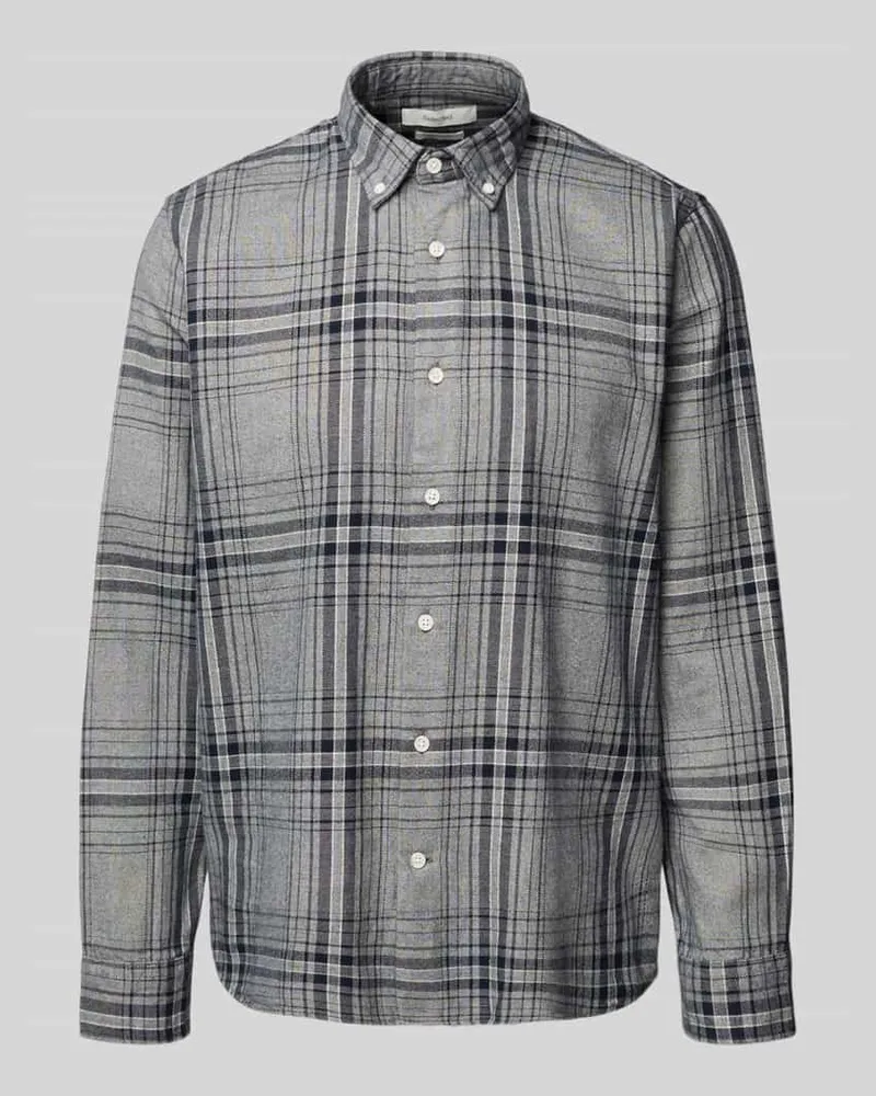 Selected Homme Regular Fit Freizeithemd aus reiner Bio-Baumwolle Modell 'REGNOAH Mittelgrau