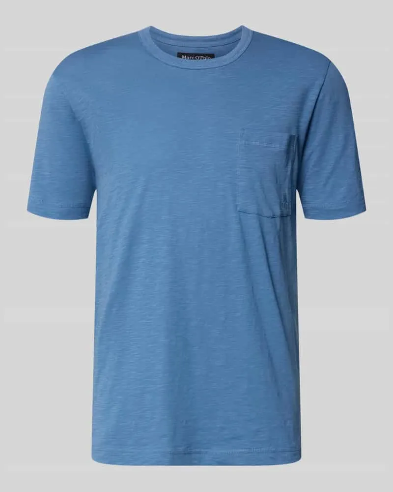 Marc O'Polo Regular Fit T-Shirt aus reiner Baumwolle Blau