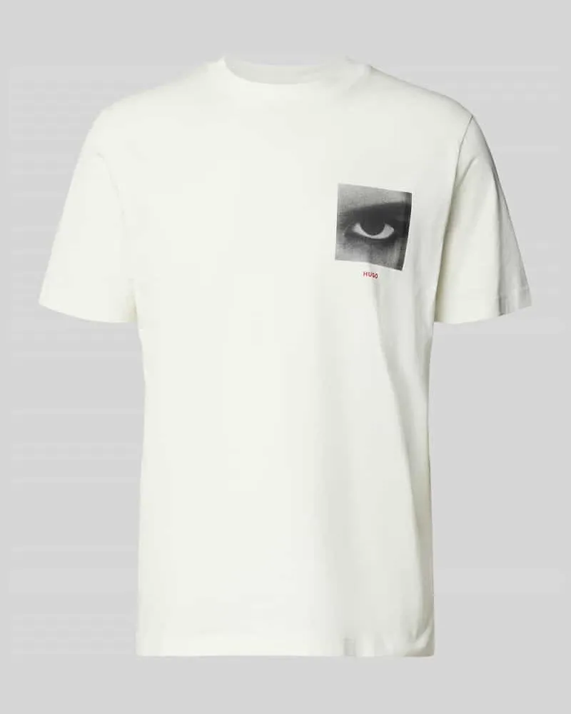 HUGO BOSS Regular Fit T-Shirt aus reiner Baumwolle Modell 'DEYSS Weiss