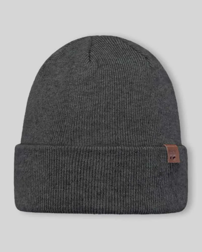 Barts Beanie mit Umschlagabschluss aus Viskosemix Anthrazit