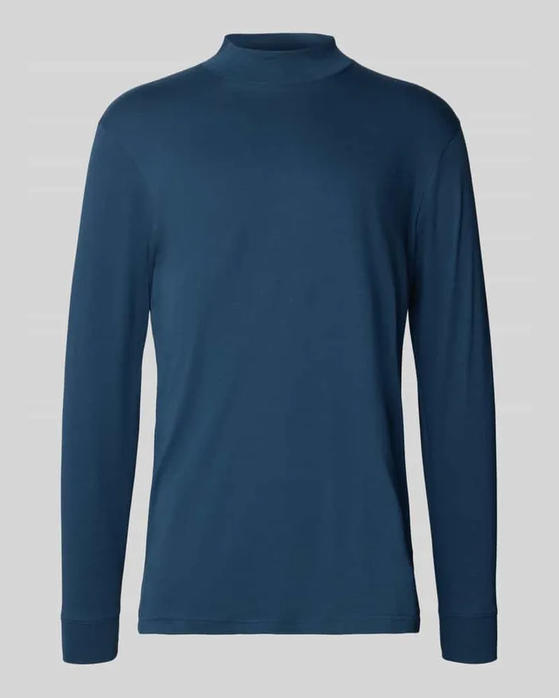 Ragman Longsleeve mit gerippten Abschlüssen Dunkelblau