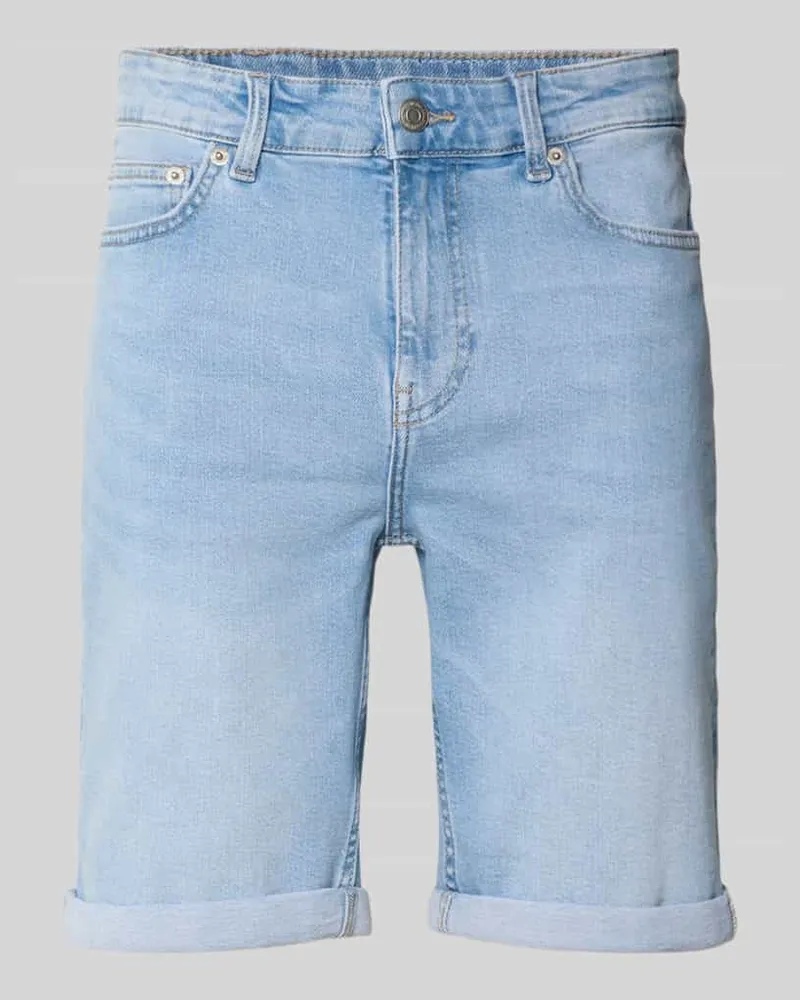 Only & Sons Regular Fit Jeansshorts aus Baumwoll-Mix Modell 'PLY Hellblau