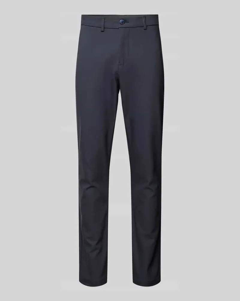 Casual Friday Slim Fit Hose in unifarbenem Design Modell 'Philip Marine