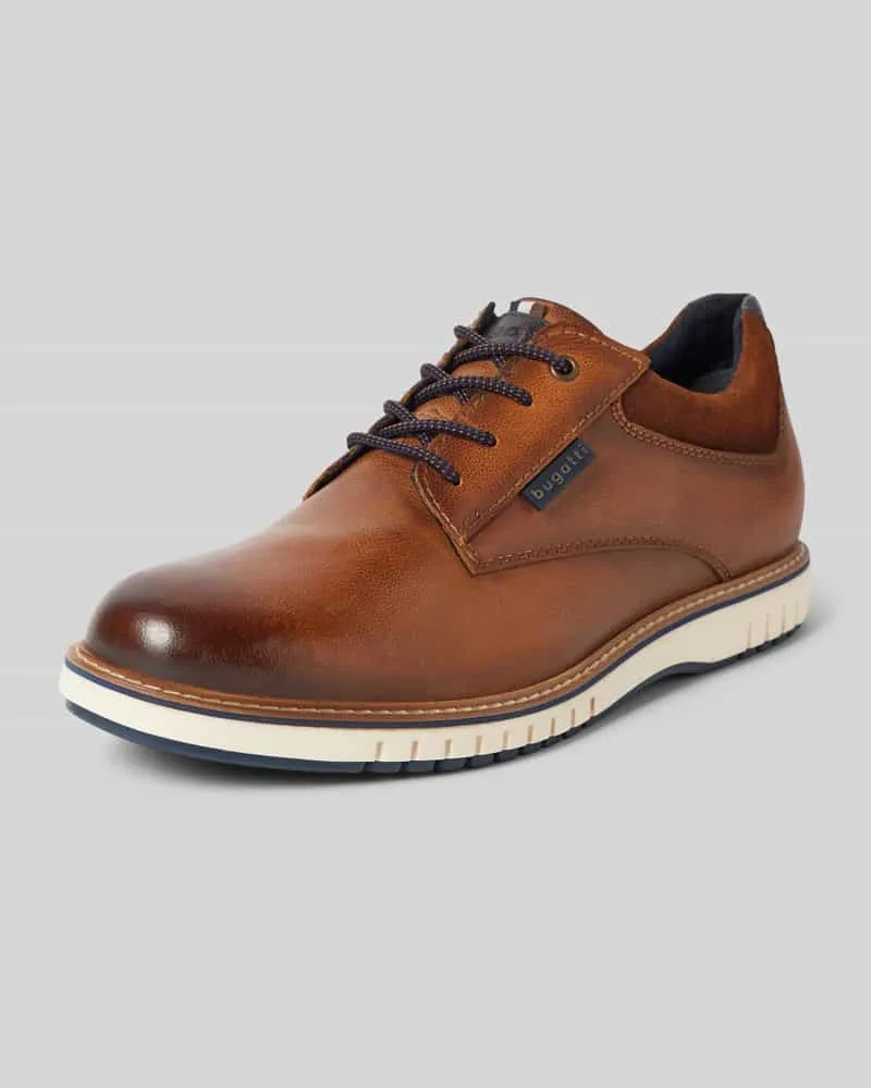 Bugatti Ledersneaker mit Label-Patch Modell 'Makori 