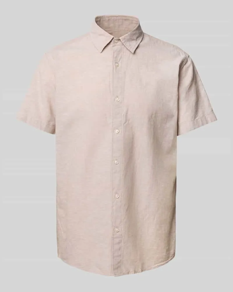 Jack & Jones Slim Fit Freizeithemd aus Baumwoll-Leinen-Mix Modell 'BREEZE 