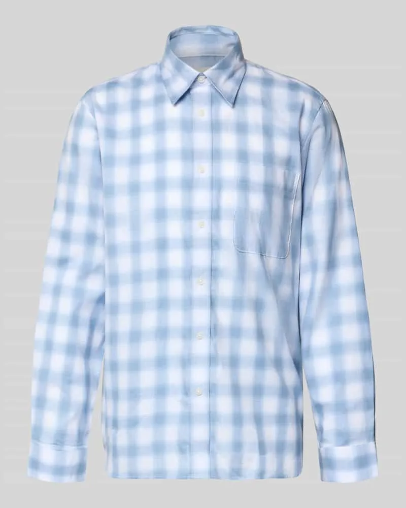 Selected Homme Regular Fit Freizeithemd aus reiner Baumwolle Modell 'BOB Hellblau