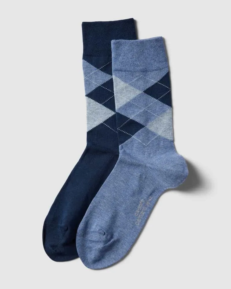 Camano Socken mit Karomuster im 2er-Pack 