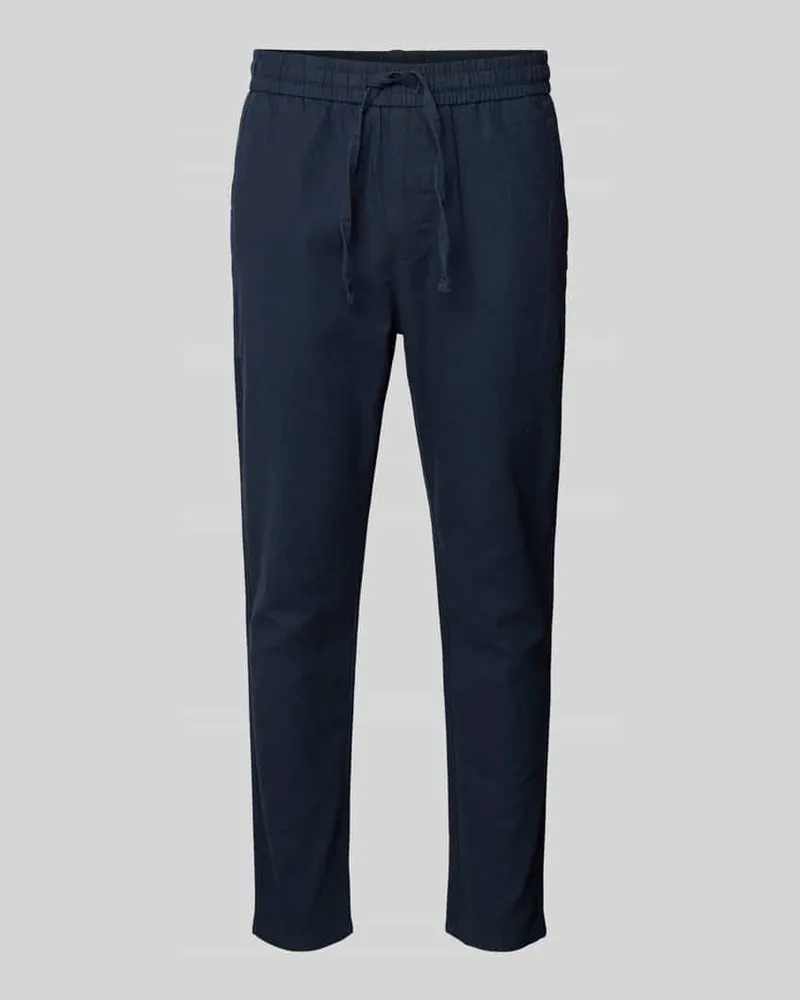 Only & Sons Cropped Stoffhose aus Leinen-Mix Modell 'LINUS Dunkelblau