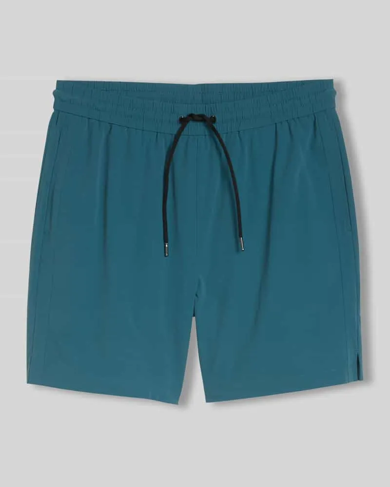 Tom Tailor Relaxed Fit Sweatshorts mit Tunnelzug Petrol