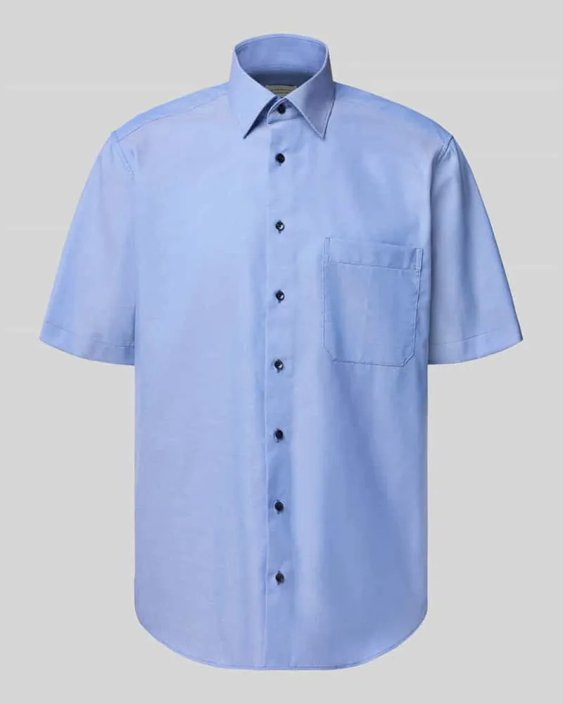 Eterna Comfort Fit Business-Hemd aus Baumwolle mit Kentkragen Royal