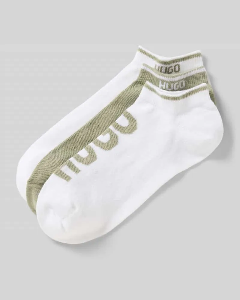 HUGO BOSS Sneaker-Socken aus Baumwoll-Mix im 3er-Pack Khaki