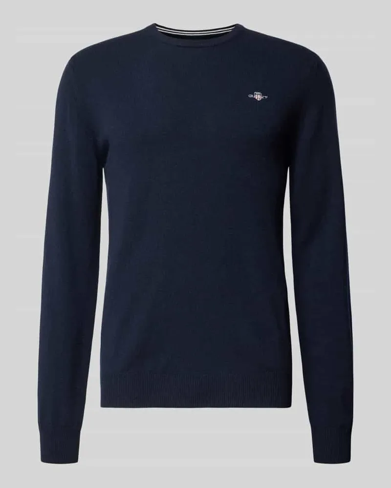 Gant Strickpullover mit gerippten Abschlüssen 
