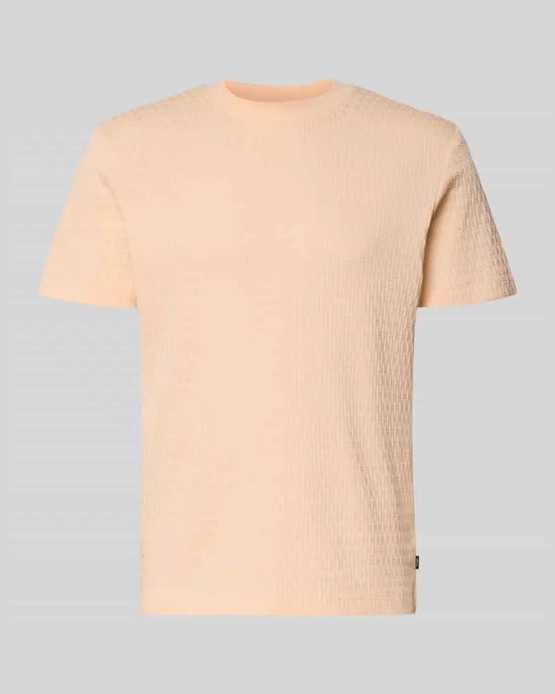 JOOP! T-Shirt mit Strukturmuster Modell 'Raulos Apricot