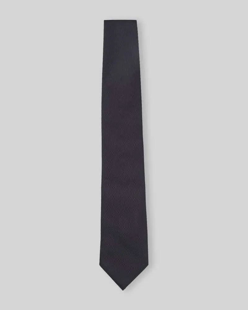 HUGO BOSS Krawatte aus Seiden-Mix Modell 'H-Tie 8 CM-ONE Marine