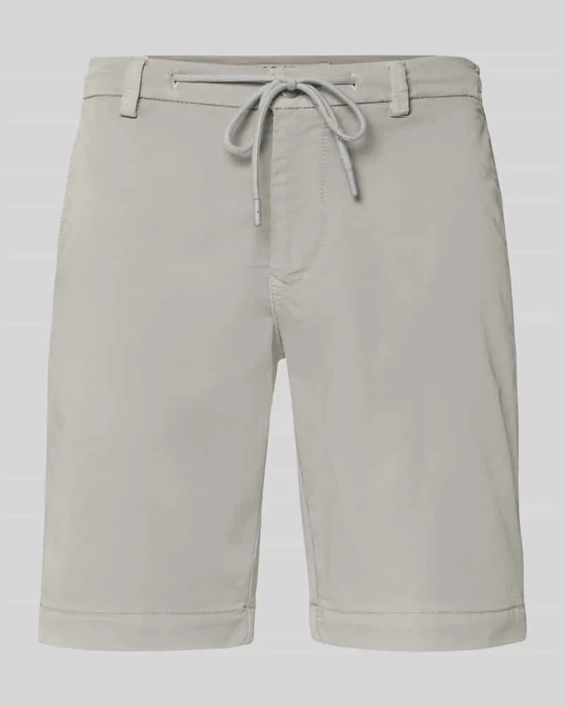 MAC Jeans Bermudas mit Bindegürtel und französischen Eingrifftaschen Hellgrau