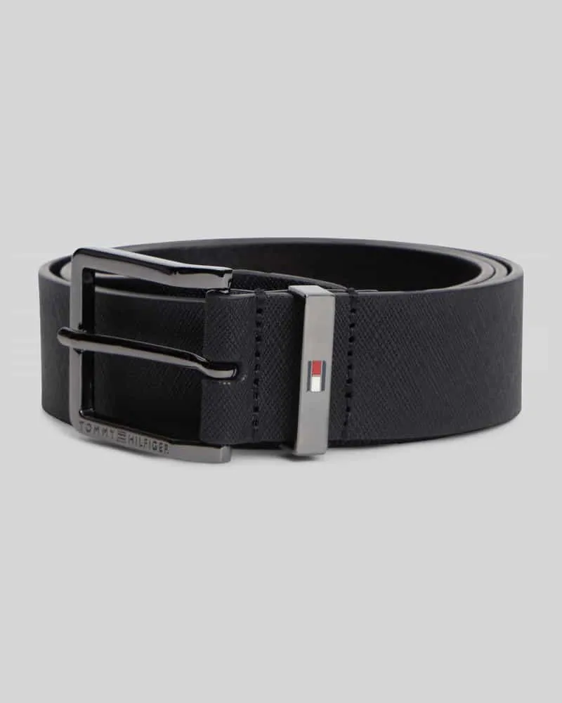 Tommy Hilfiger Gürtel aus echtem Leder Modell 'OLIVER SAFFIANO 3.5 Black