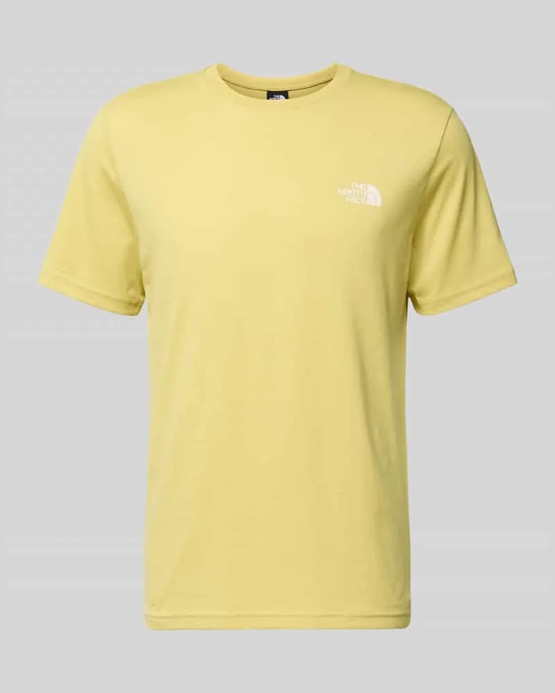 The North Face T-Shirt mit Label-Print Gelb