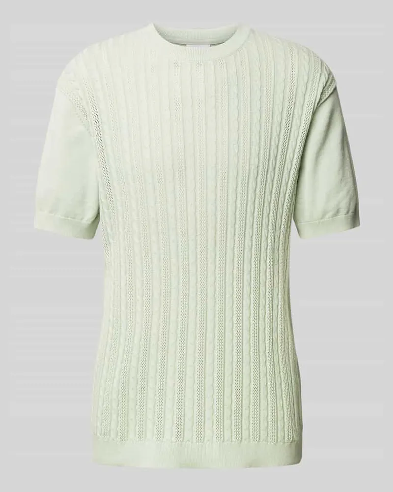Lindbergh T-Shirt in Strick-Optik mit Zopfmuster 