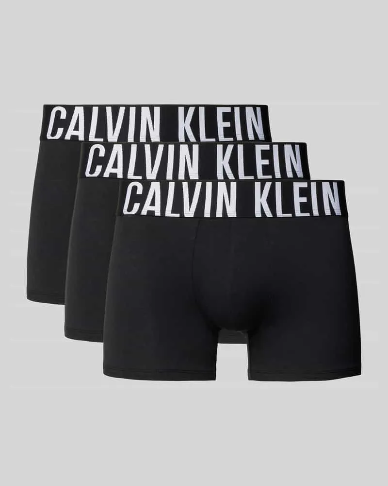 Calvin Klein Trunks mit Label-Bund im 3er-Pack Black