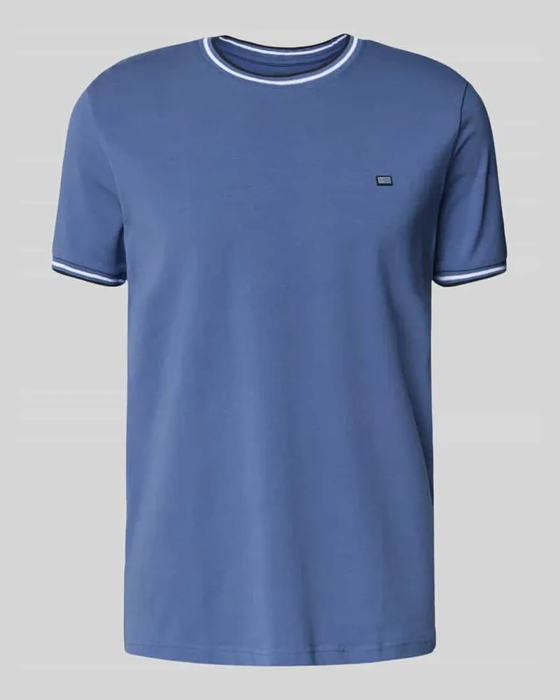 Christian Berg T-Shirt mit gerippten Abschlüssen 
