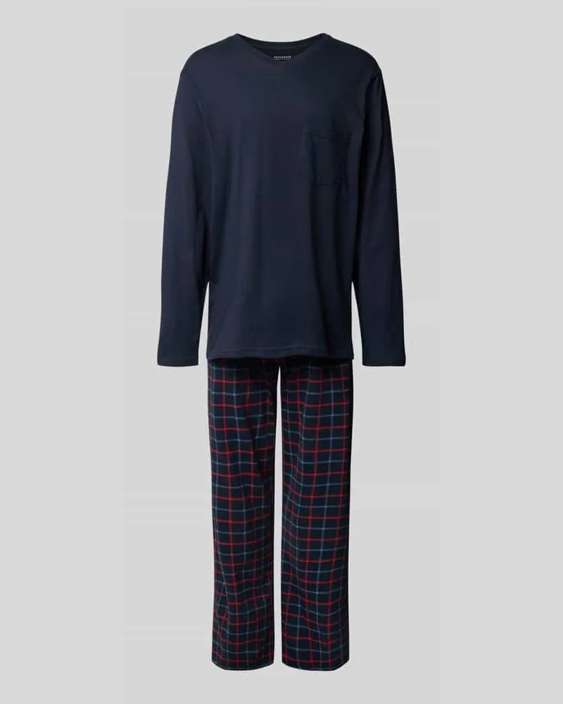 Schiesser Pyjama mit V-Ausschnitt 